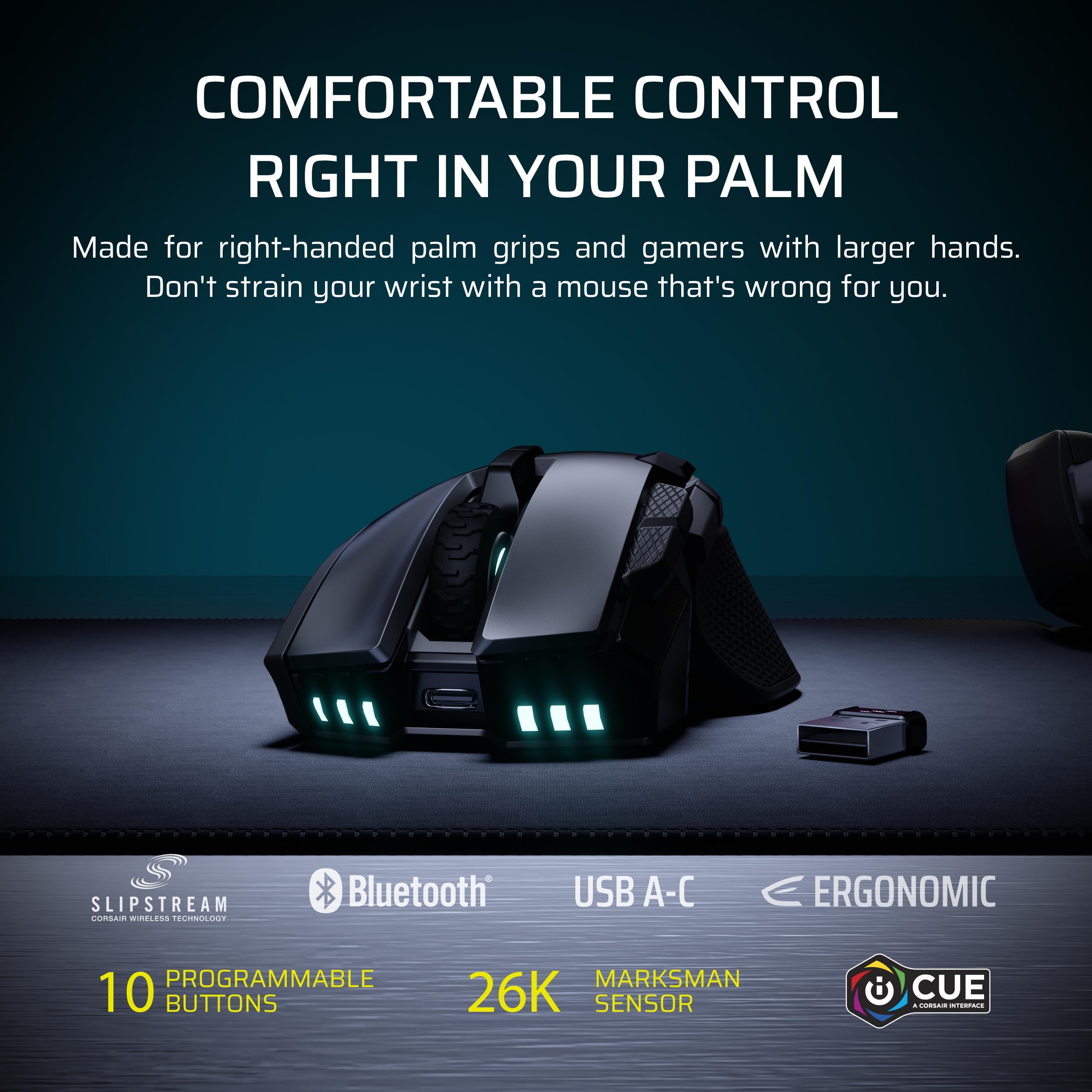 Amazon.com: Corsair IRONCLAW Wireless SE Gaming Mouse – 26,000 DPI